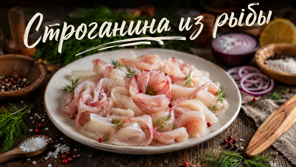 Строганина из рыбы 