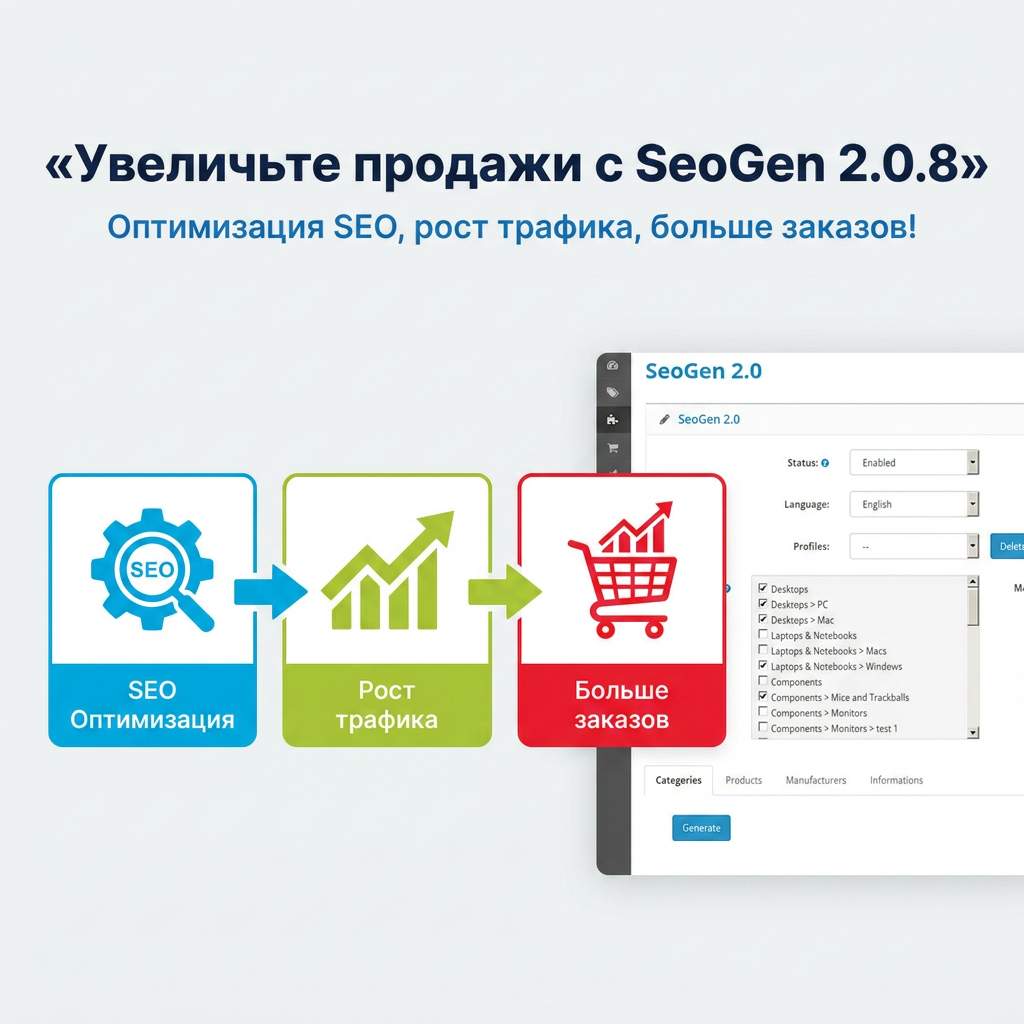    Как улучшить продажи с модулем SeoGen 2.0.8 для Opencart