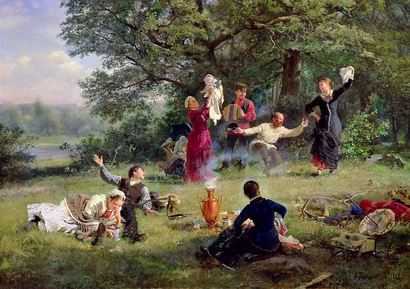 Художник Алексей Корзухин. "Воскресный день". 1884 год