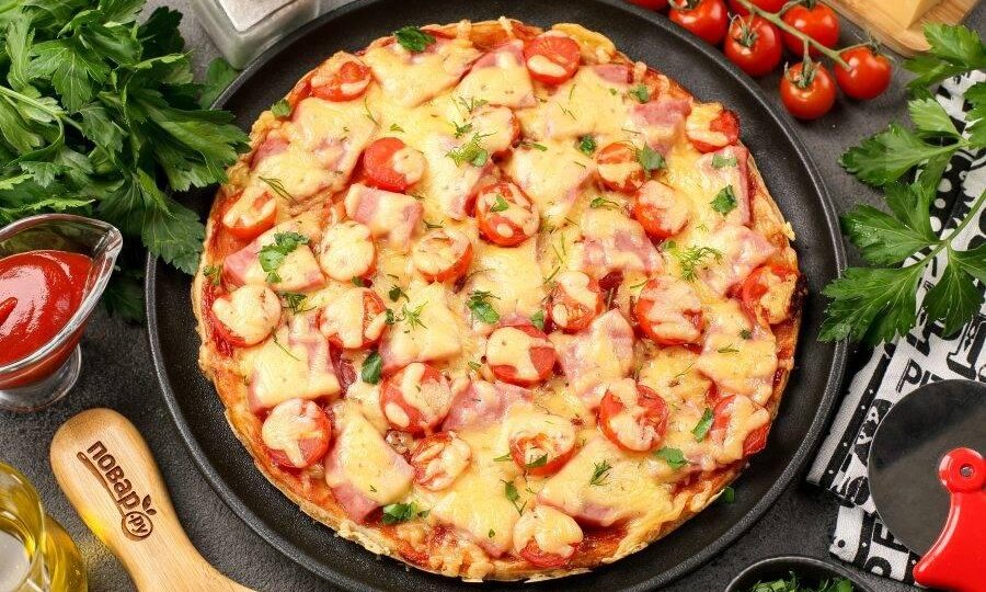 Быстрое тесто на сковороде — вкусная домашняя пицца без духовки