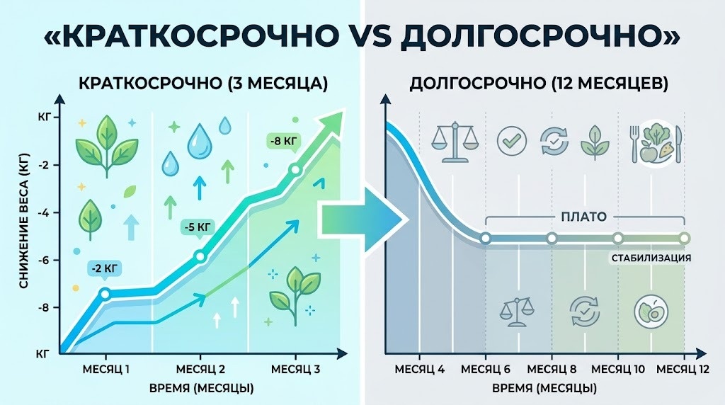 Первые одну-три недели у многих идёт так называемая кето-адаптация