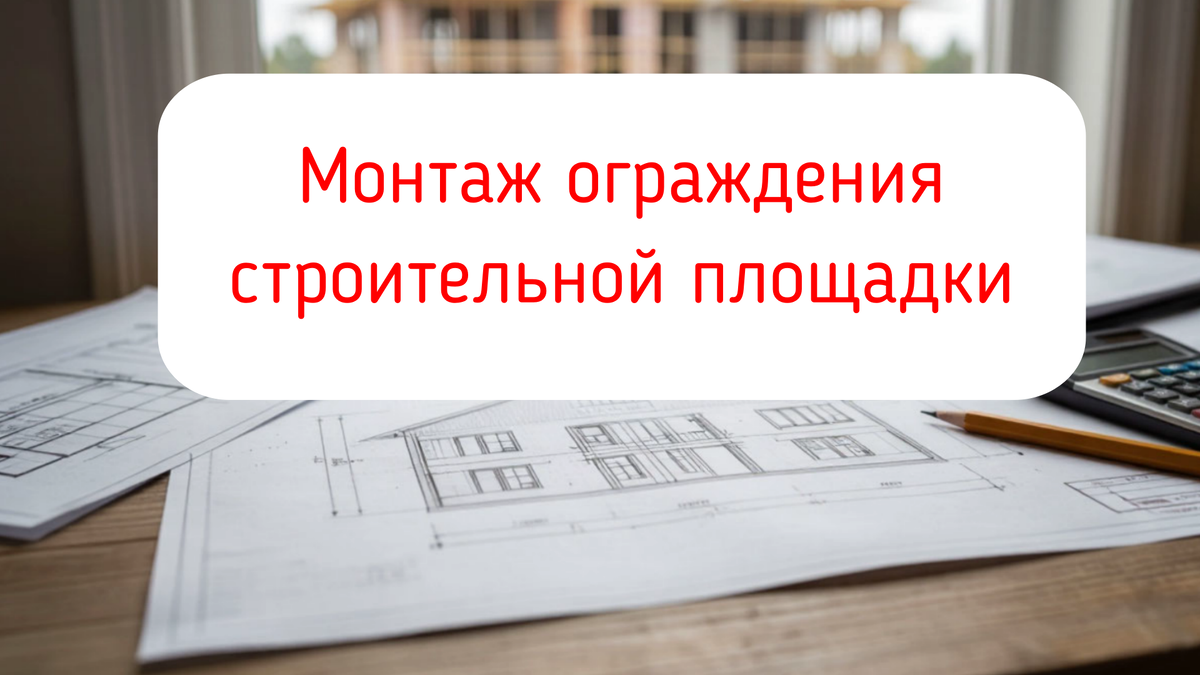Монтаж ограждения строительной площадки