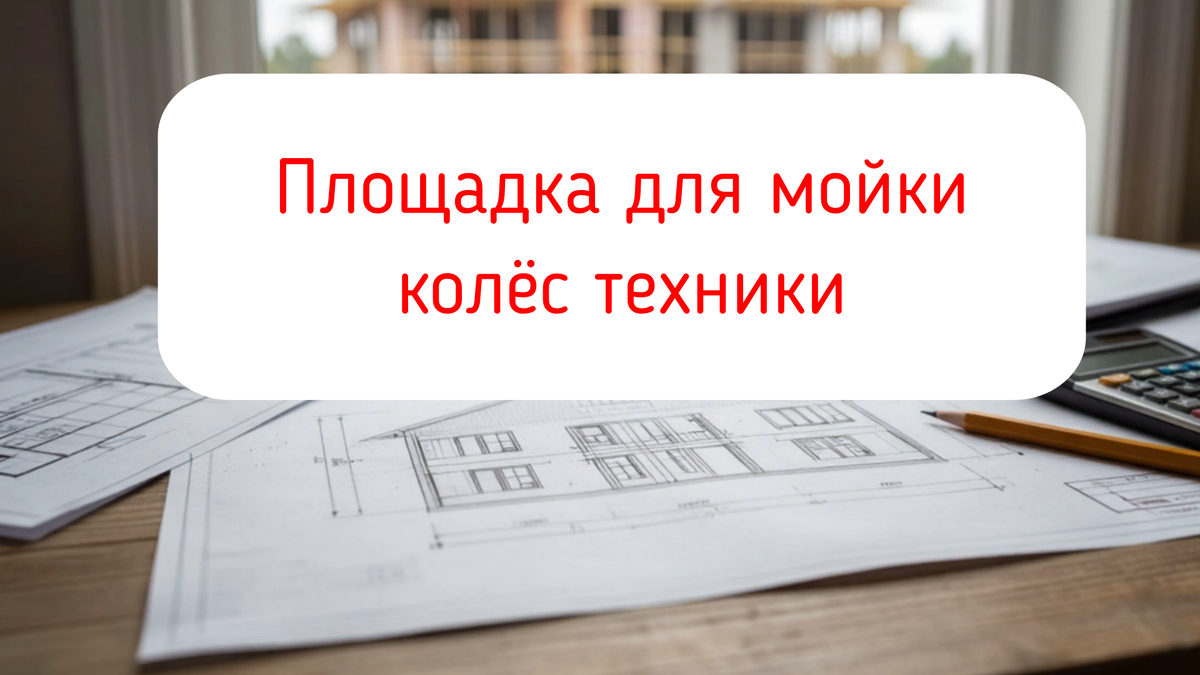 Площадка для мойки колёс техники