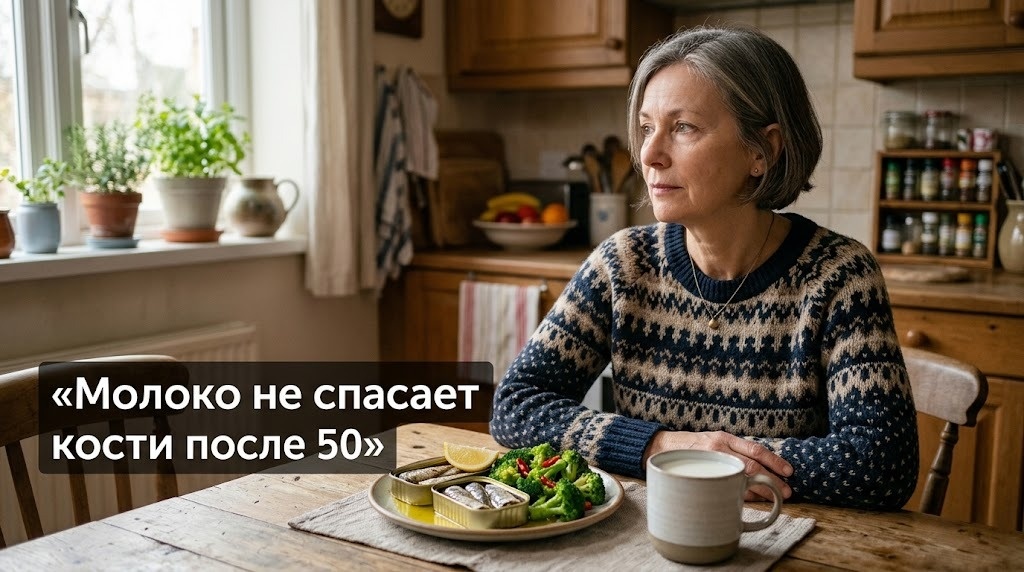 денситометрия показала снижение плотности костной ткани, врач сказал про остеопению, и первое, что она сделала, – пошла в магазин за молоком. 