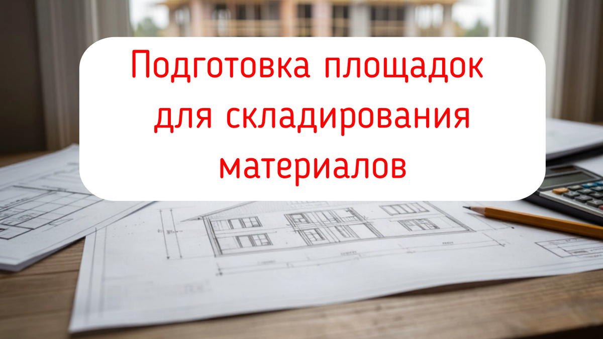Подготовка площадок для складирования материалов