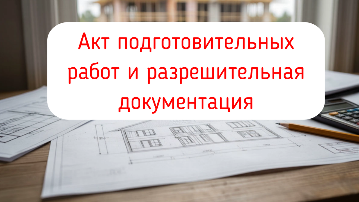 Акт подготовительных работ и разрешительная документация