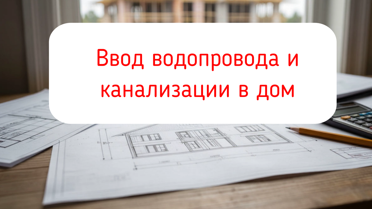 Ввод водопровода и канализации в дом