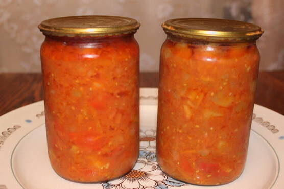 ИКРА ИЗ КАБАЧКОВ БАКЛАЖАНОВ И ПЕРЦА