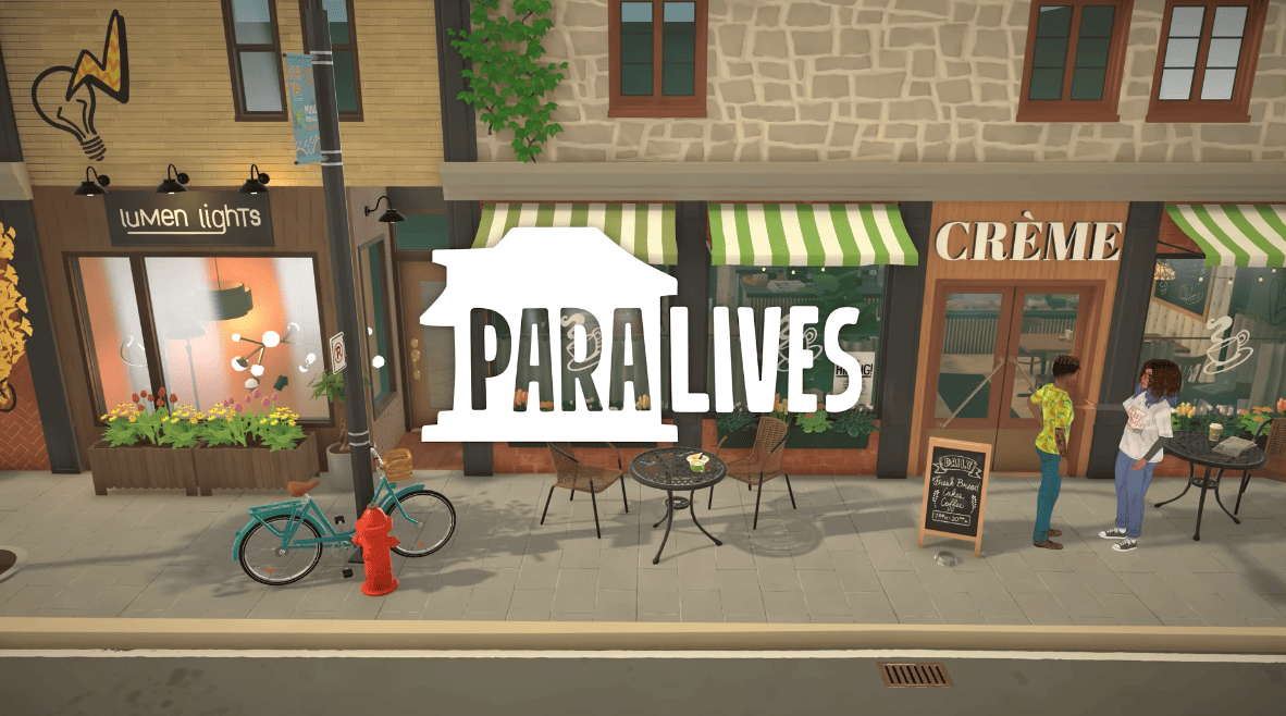 Официальный логотип игры Paralives в окружении лиц игровых персонажей и уникальных NPC