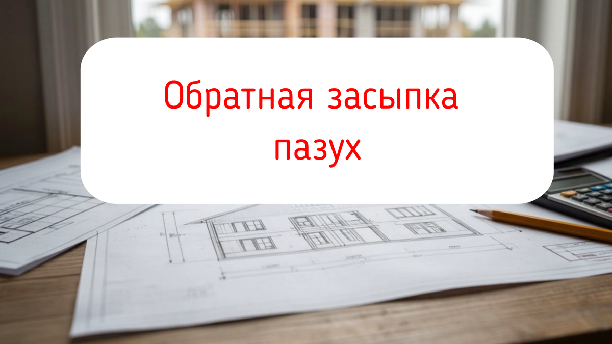 Обратная засыпка пазух