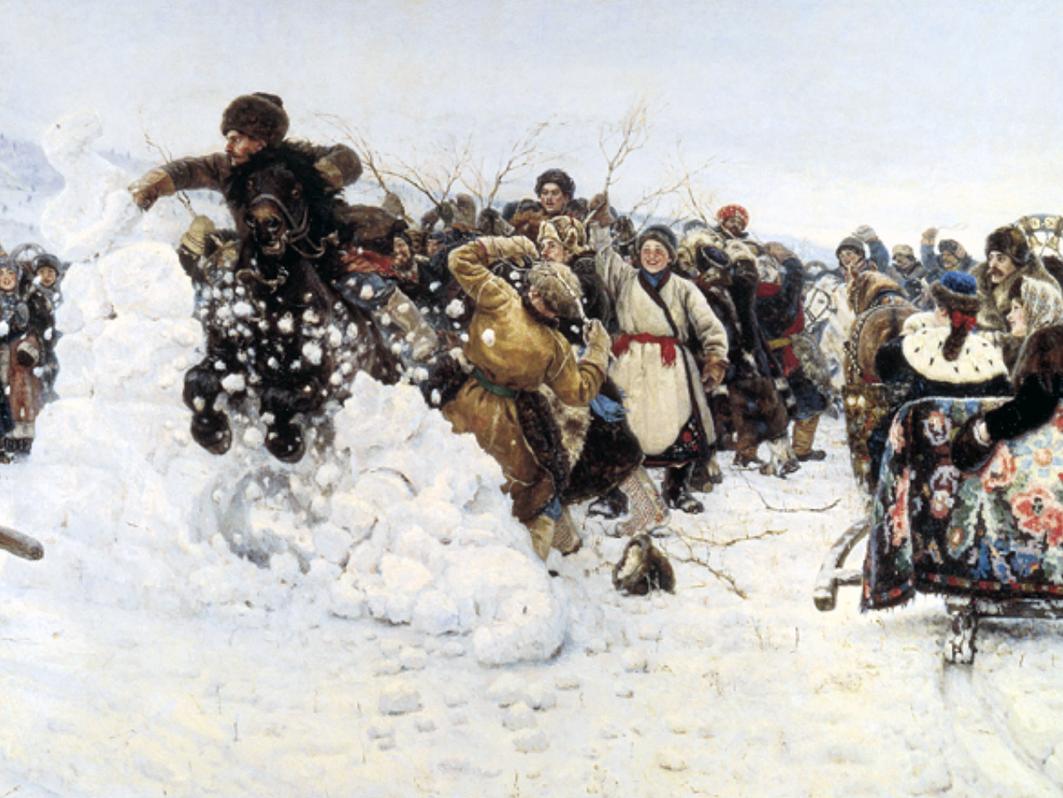 Василий Суриков. Взятие снежного городка. 1891. Государственный Русский музей, Санкт-Петербург