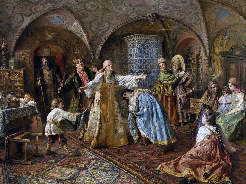 Константин Маковский. Игра в жмурки. 1890. Частное собрание