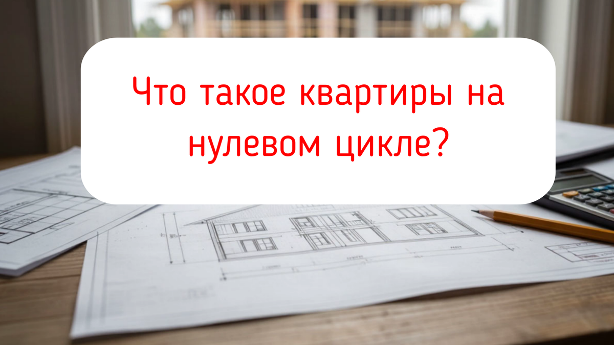 Что такое квартиры на нулевом цикле
