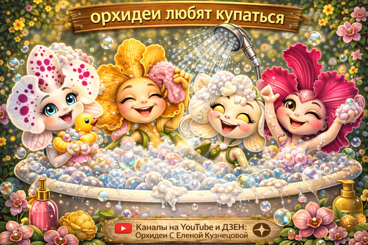 Орхидеи любят купаться. Орхидеи С Еленой Кузнецовой