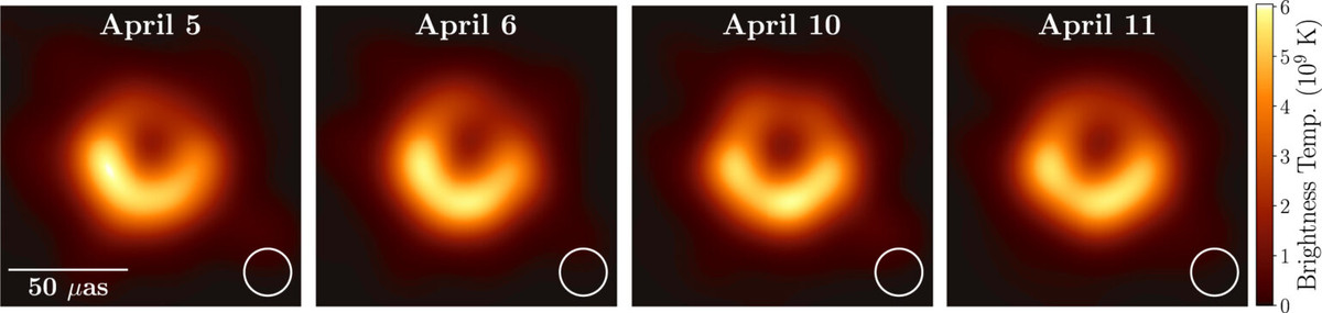 Фото: Изображения галактики M87, полученные коллаборацией Event Horizon Telescope. www.haystack.mit.edu