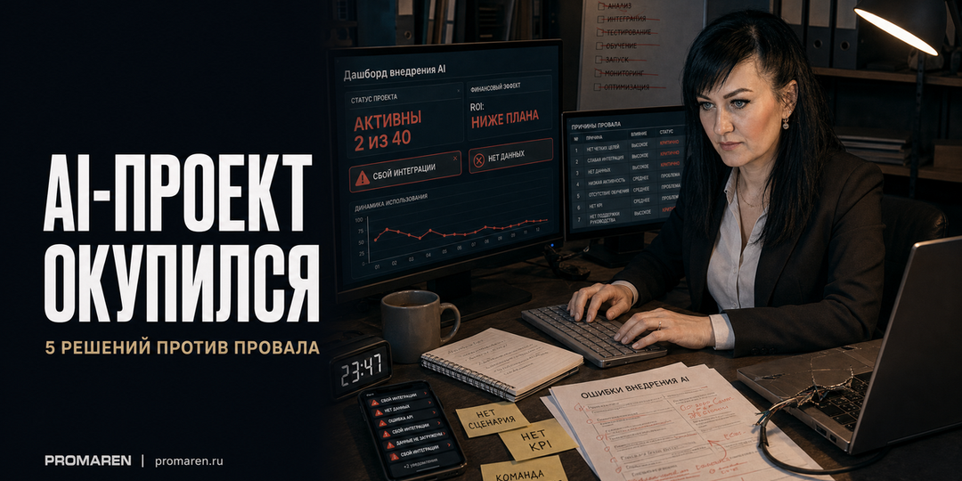 Ошибки внедрения AI: почему 80% проектов не окупаются