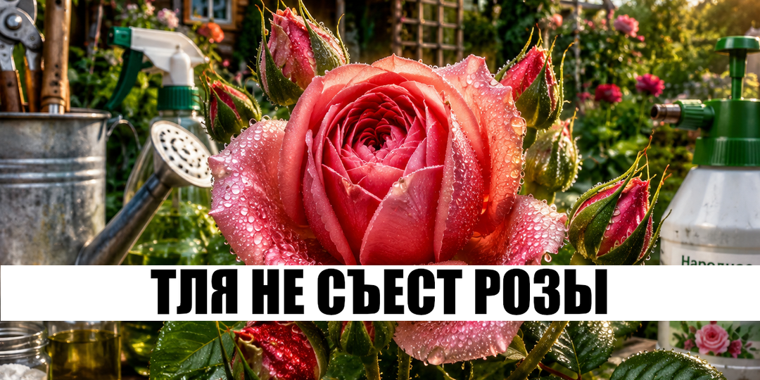 Тля сама попадает с бутонов роз: народное копеечное средство