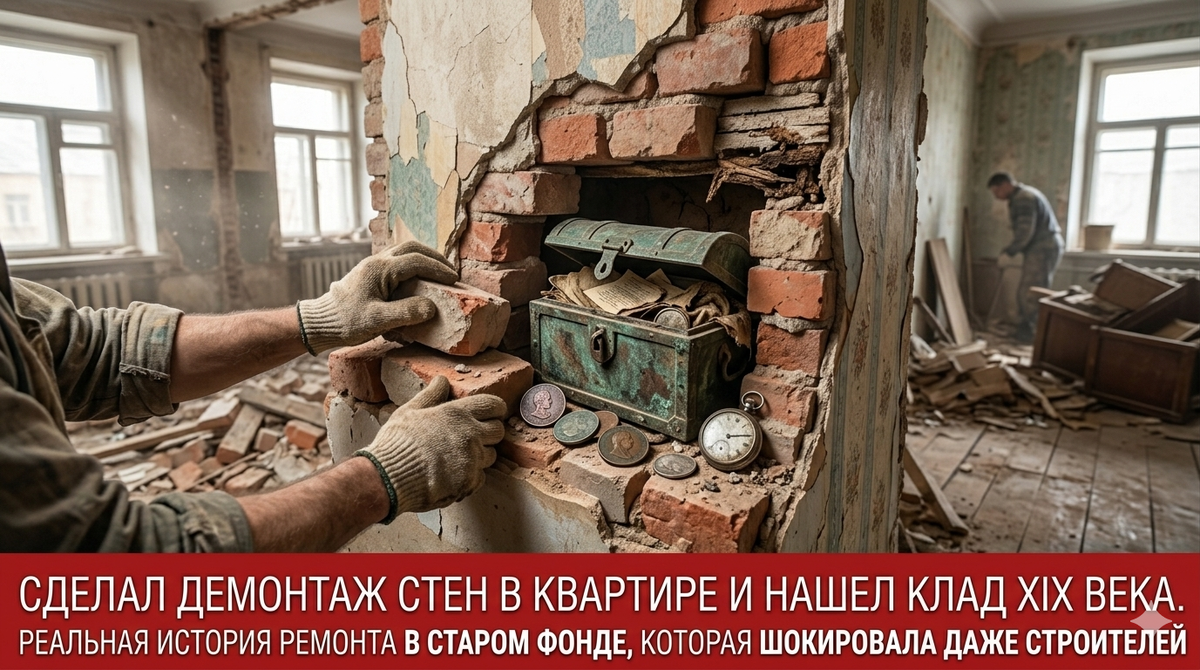 Сделал демонтаж стен в квартире и нашел клад XIX века - СТРОЙКОНСЬЕРЖ