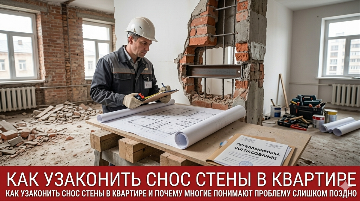 Как узаконить снос стены в квартире - СТРОЙКОНСЬЕРЖ
