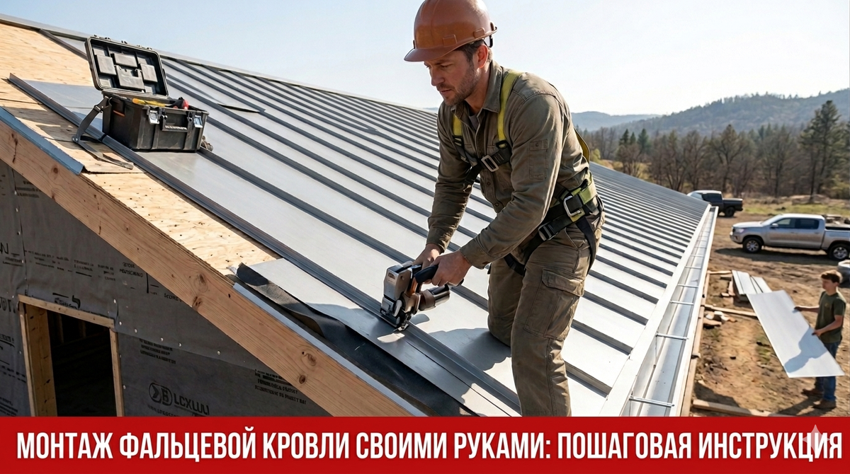 Монтаж фальцевой кровли своими руками: пошаговая инструкция - СТРОЙКОНСЬЕРЖ