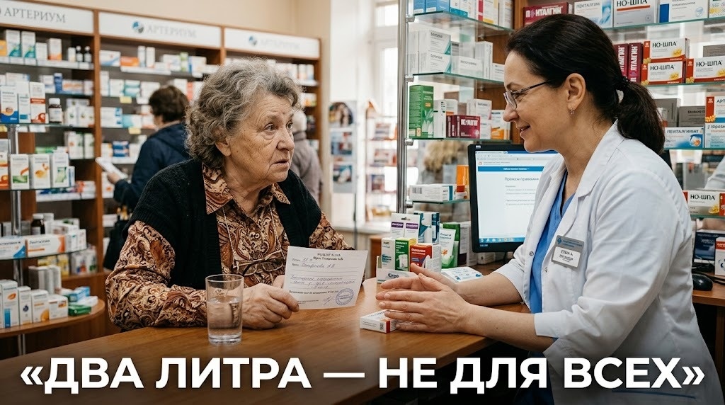 "жидкость не более 1 литра в сутки, включая супы".