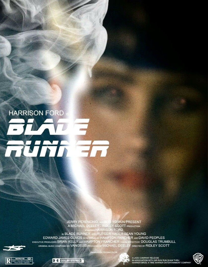 2. "Blade Runner" 1982.  Poster design by Santiago Bruni.