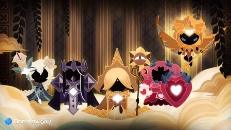    Древние герои Cookie Run: Kingdom в ряд