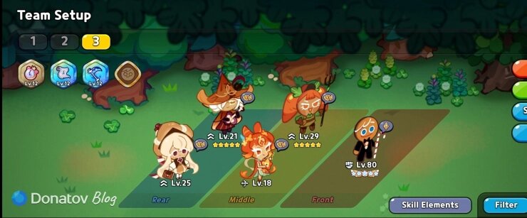    Меню редактирования отряда в Cookie Run: Kingdom