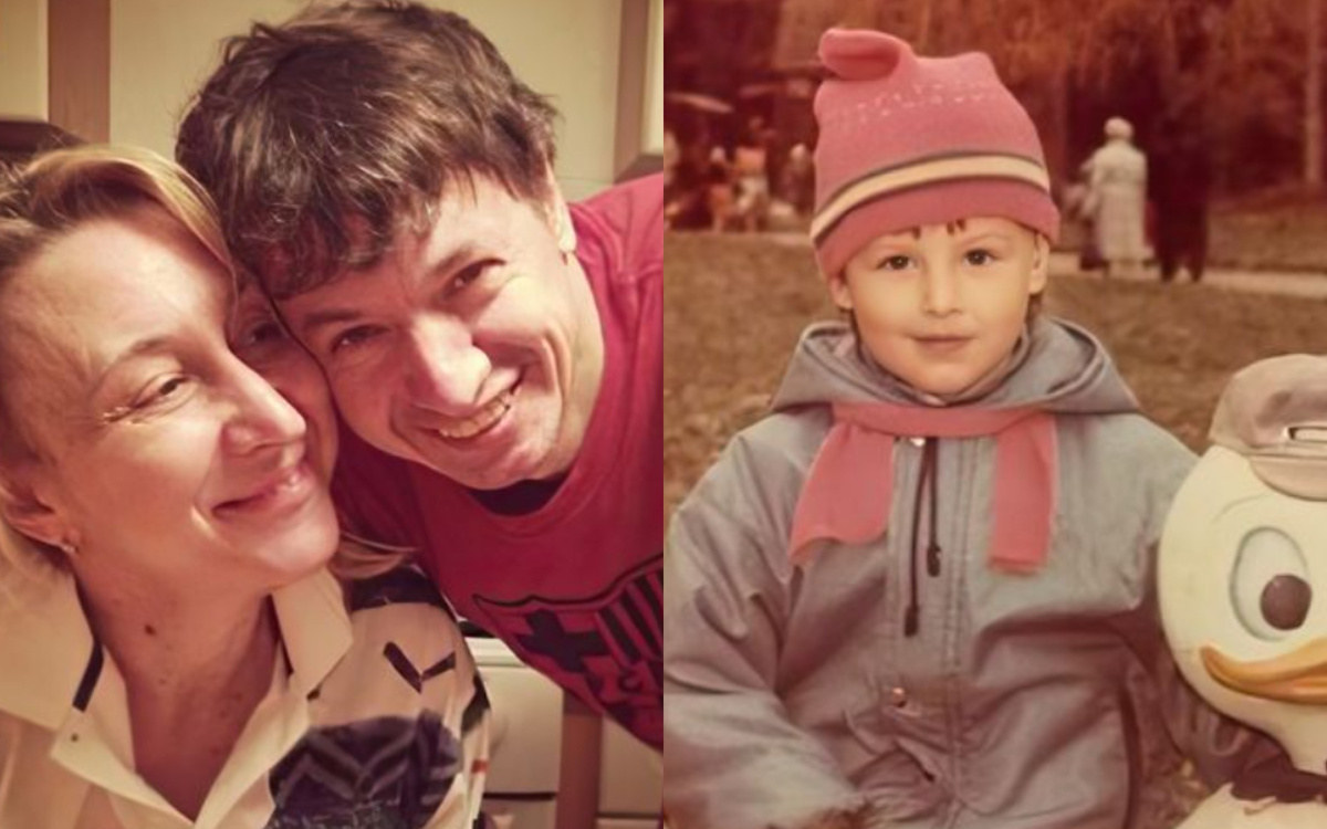 на фото Екатерина Березовская в детстве с родителями 
