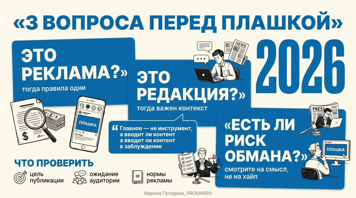    Маркировка AI контента: 3 вопроса перед публикацией в 2026 | Марина Погодина, PROMAREN
