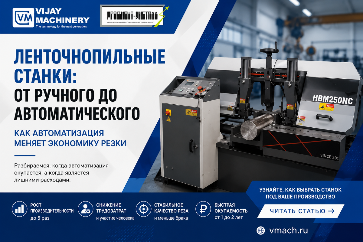 Автоматический ленточнопильный станок 