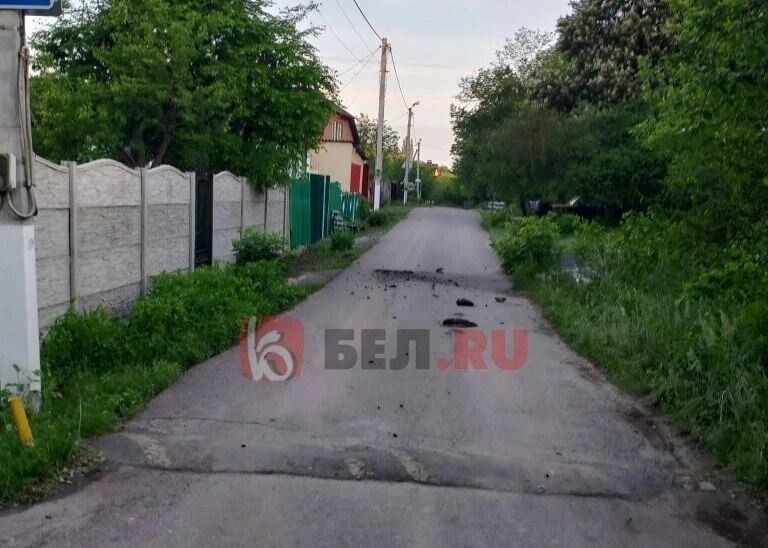    Кассетный снаряд на одной из улиц Белгорода   max.ru/IABelRu