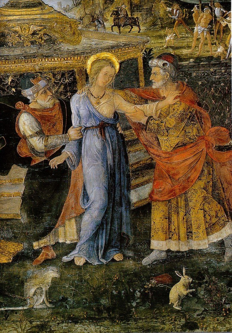 Пинтуриккьо. "Сусанна и старцы", фрагм. 1492 год