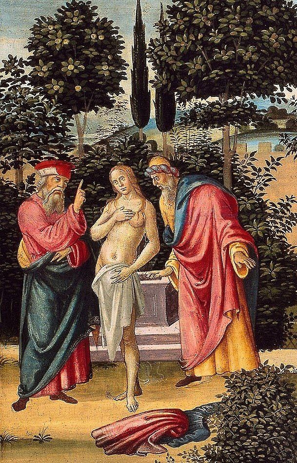 Неизвестный итальянский художник. "Сусанна и старцы", около 1500