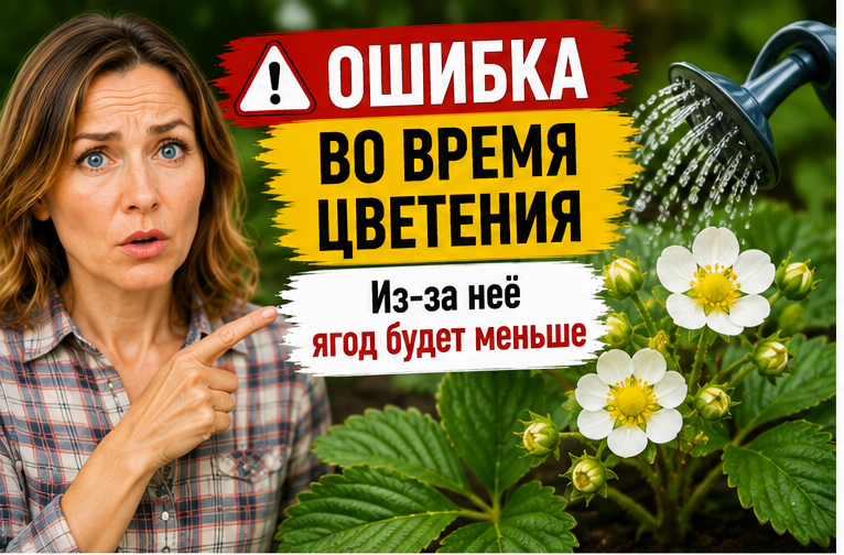 
Как поливать клубнику во время цветения