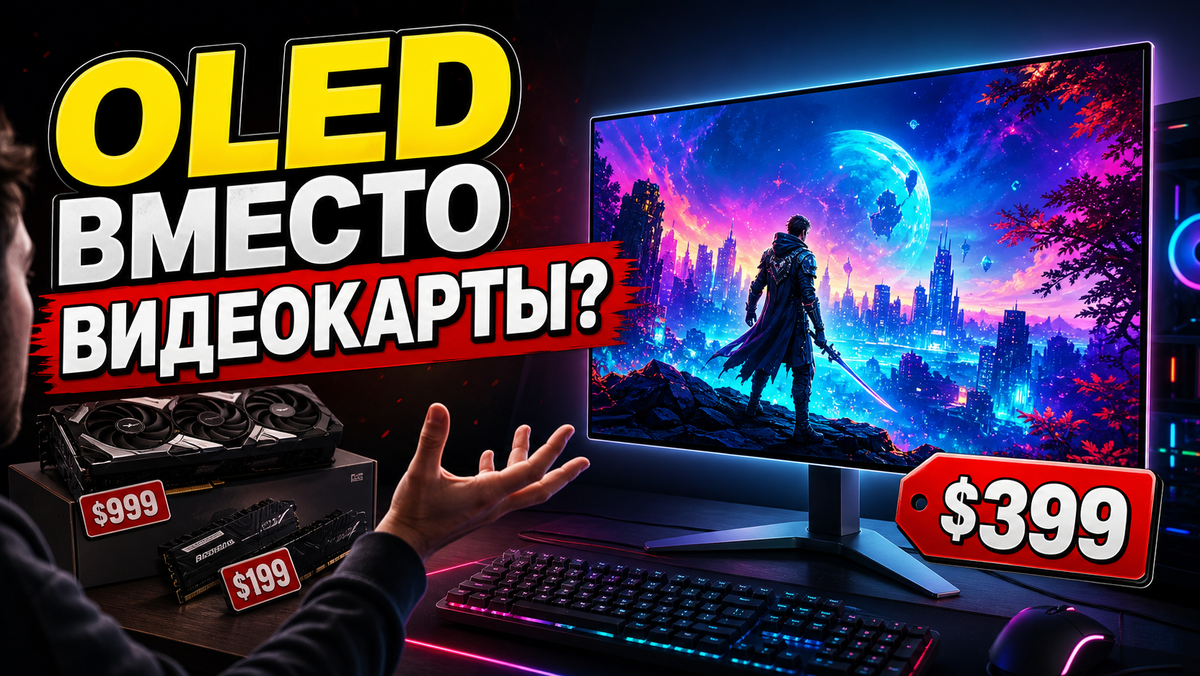 Когда видеокарта опять стоит как половина системника, OLED-монитор внезапно начинает выглядеть не капризом, а нормальным апгрейдом.
