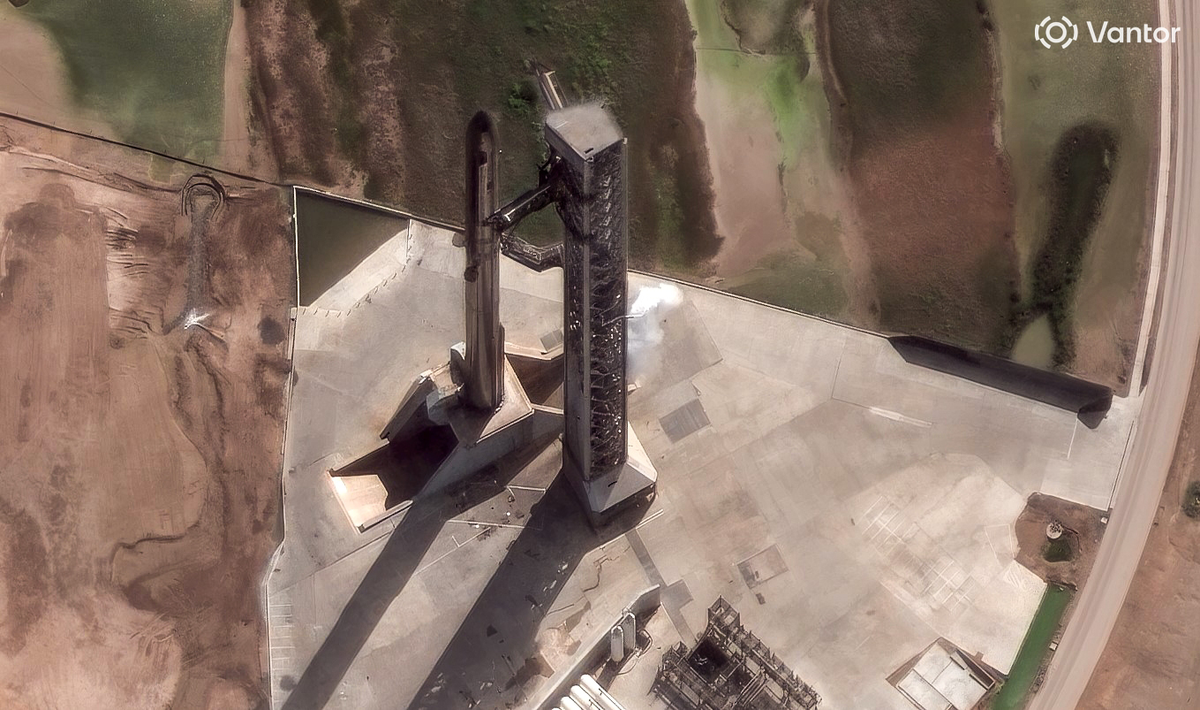 Starship v3 во всей красе на фото от компании Vantar (ранее Maxar).