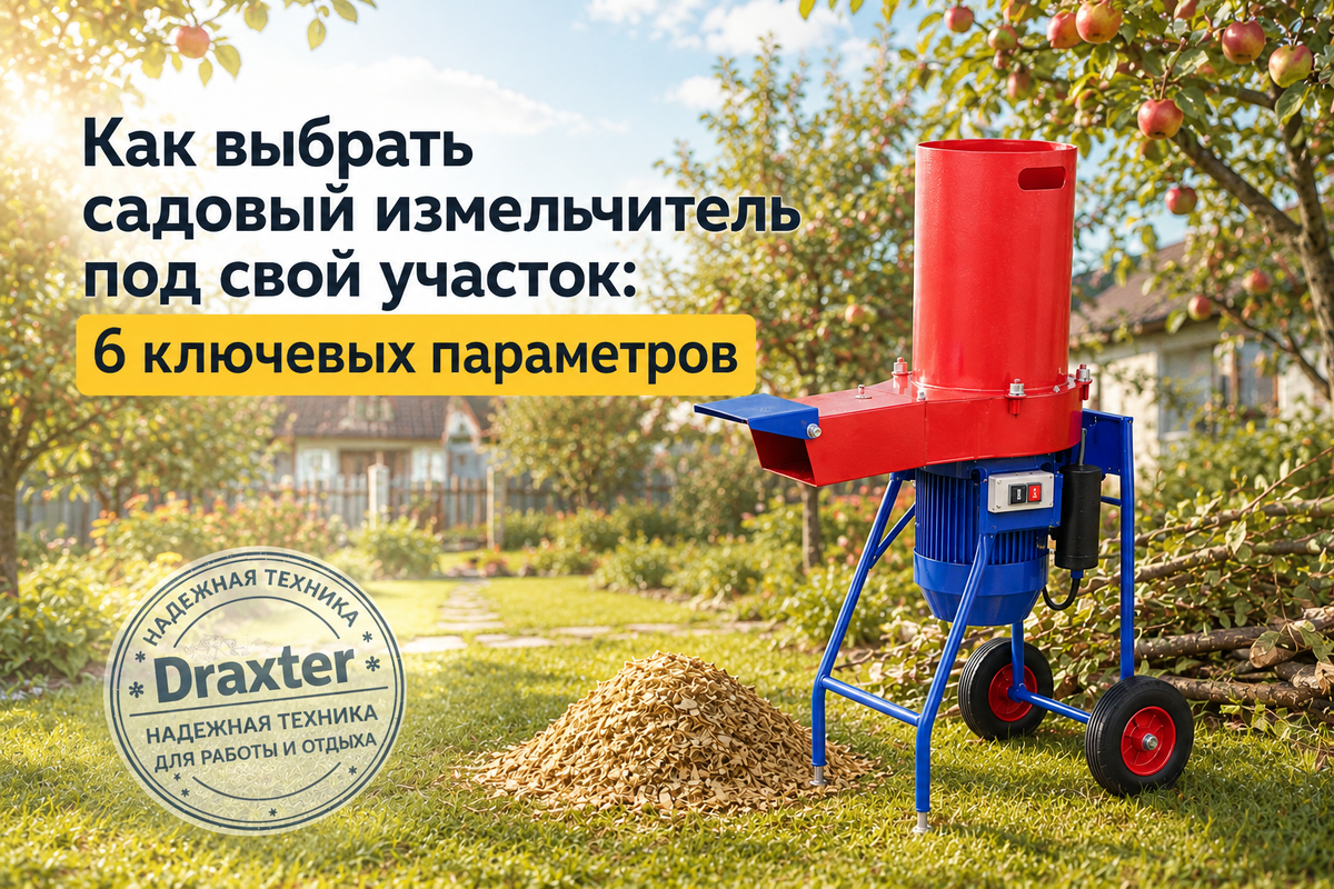 Садовый измельчитель Draxter, Станкопромгрупп