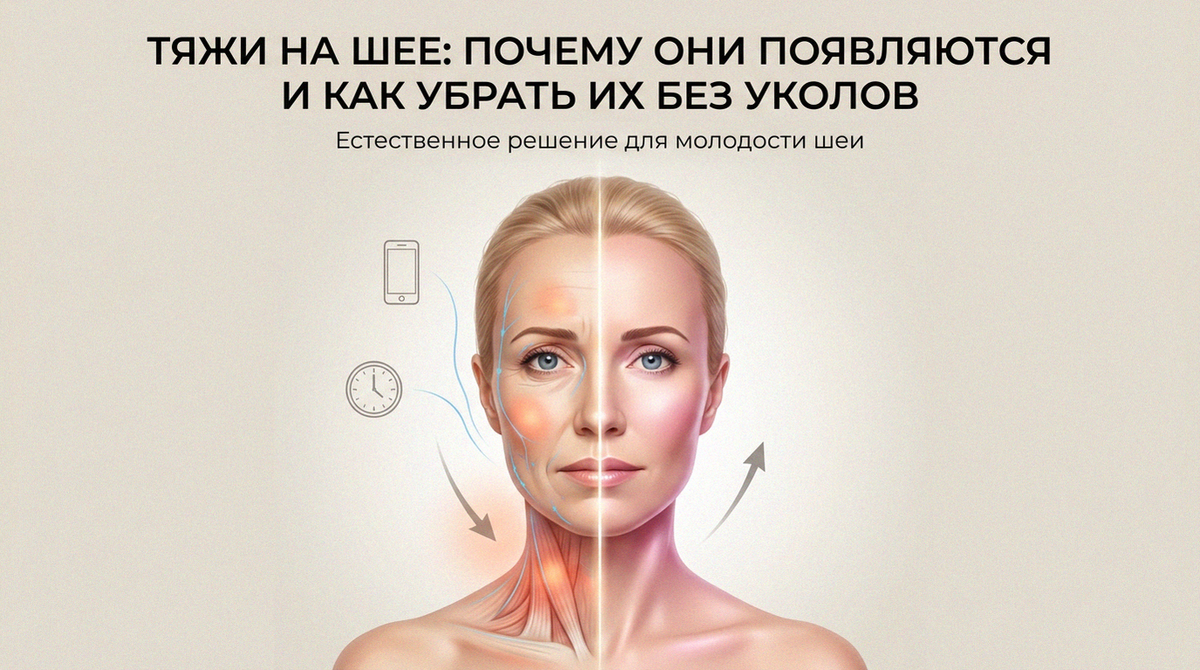 на фотографии девушки показаны схематично тяжи и причины их появления