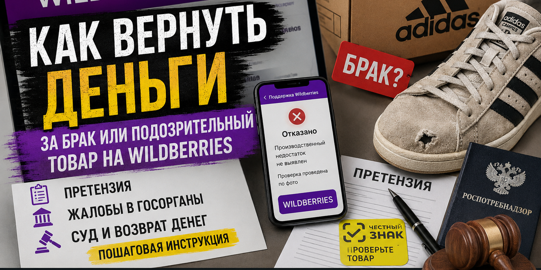 Как вернуть деньги за бракованный или подозрительный брендовый товар с Wildberries: полный пошаговый разбор