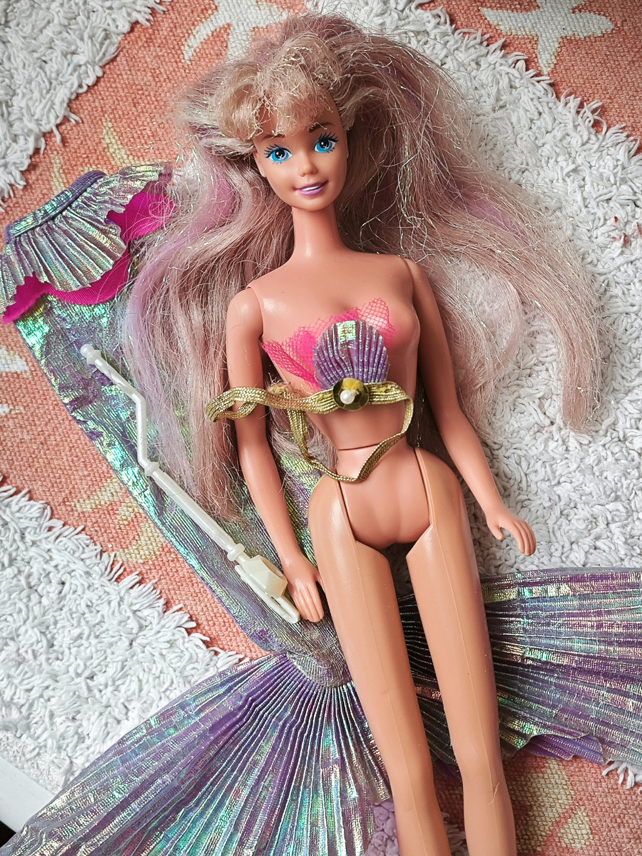 Барби фиолетовая русалка Magical hair mermaid 1993