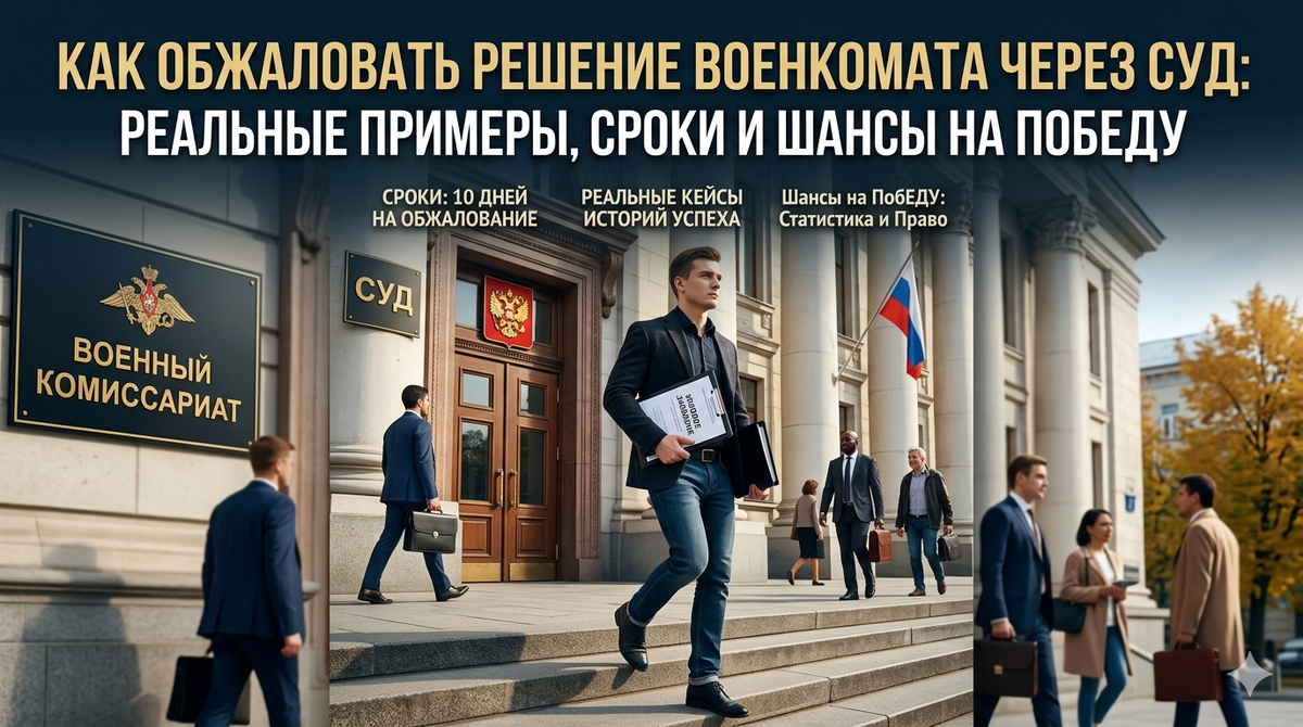 Как обжаловать решение военкомата через суд и защитить свои права? Разбираем сроки подачи иска, порядок обжалования, реальные кейсы призывников, ошибки, которые совершают молодые люди, и как юрист помогает добиться отмены незаконного решения ВВК. Полезный юридический контент с практическими примерами и высокой вовлеченностью.
