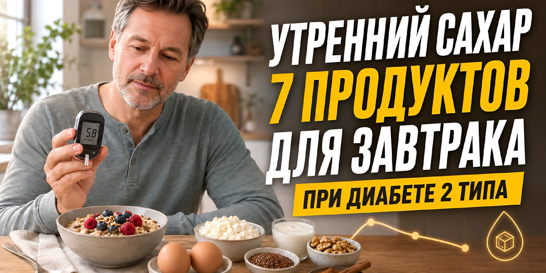 Утренний сахар при диабете 2 типа: 7 лучших продуктов для завтрака