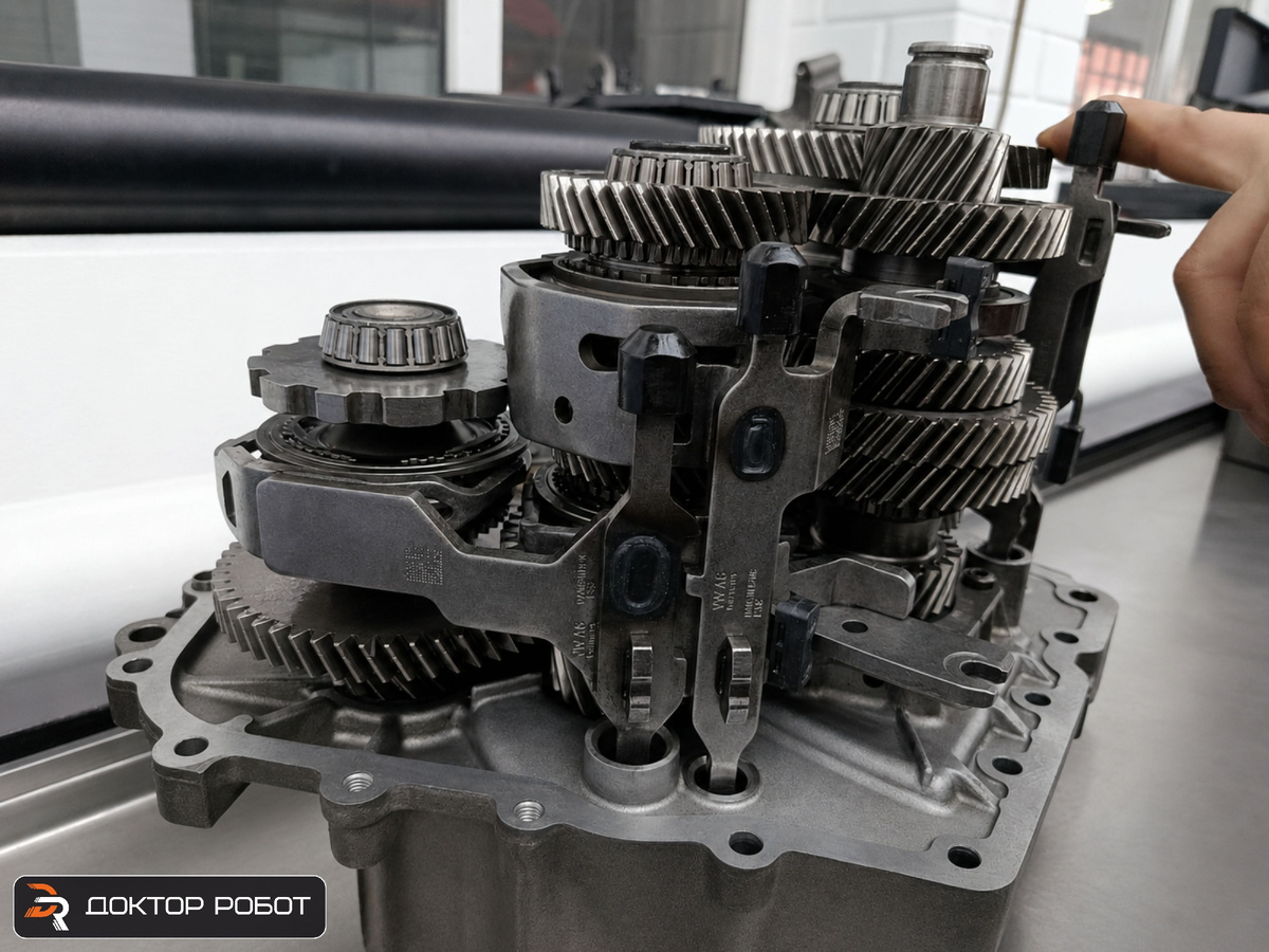 Механическая часть коробки DSG7 DQ200. Автосервис Доктор Робот