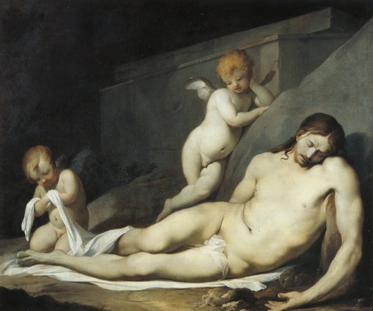 Мёртвый Христос, оплакиваемый ангелами, ок. 1645