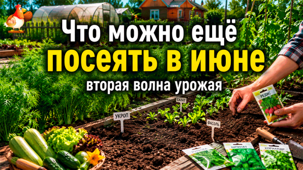 Что ещё можно посеять в июне, чтобы поймать вторую волну урожая 🌱🥒😎