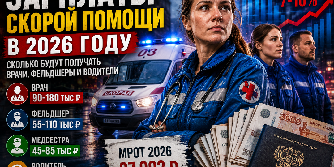 Повышение зарплаты сотрудникам скорой помощи в 2026 году: сколько будут получать врачи, фельдшеры и водители