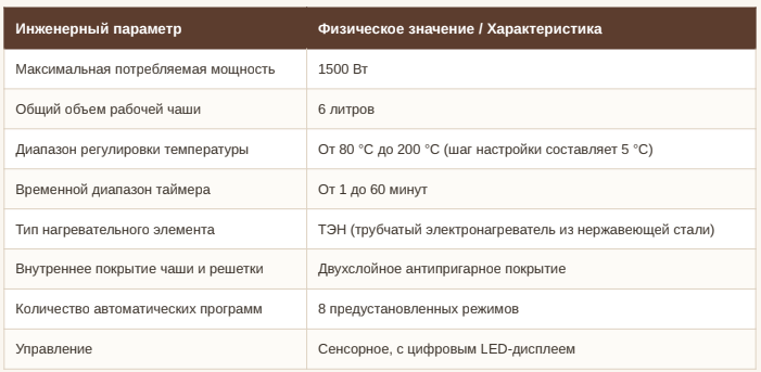Технические характеристики