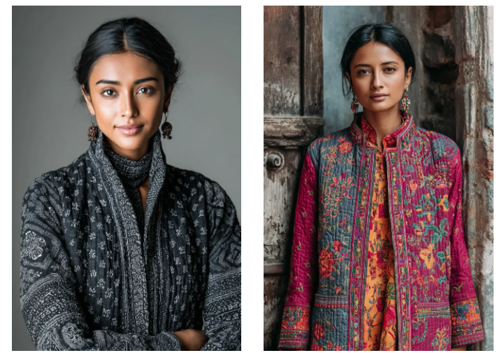 Стеганые жакеты Longline Nakshi Kantha — элегантность без лишних усилий.