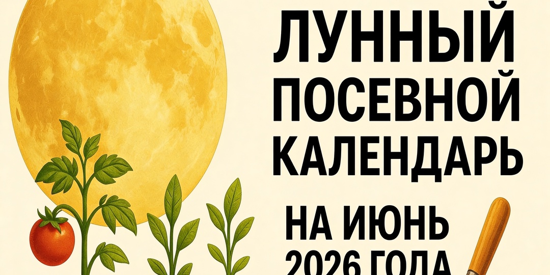 🌙 «Лунный календарь садовода и огородника на июнь 2026 года: благоприятные дни для посадок и работ» 🌙